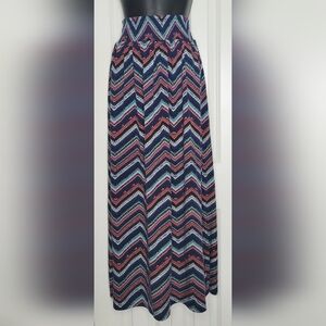 Joe B by Joe Benbasset Women's Maxi Skirt Size M Zig Zag Pattern